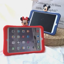 Микки и Минни Маус кукла для iPad 9,7 Pro9.7/10,5 скрыть подставка силиконовый чехол Защитный Чехол Air 2/2/3/4 мини 7,9 Mini 5 корпус