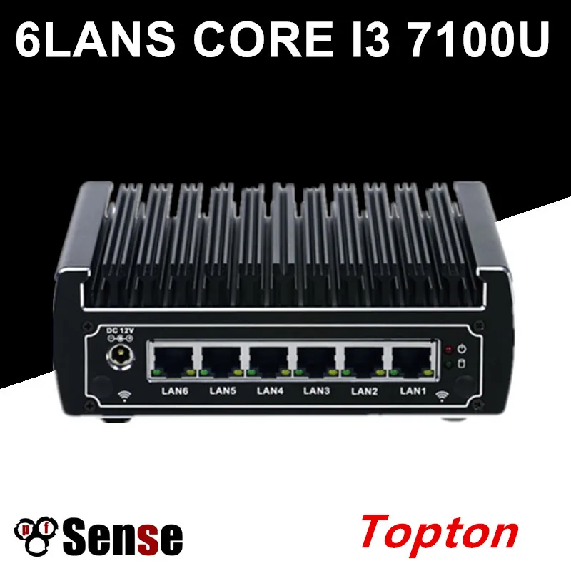 Мини ПК Intel Core i5 7200U /i3 7100U без вентилятора Pfsense 6 дюймов|Мини ПК| |