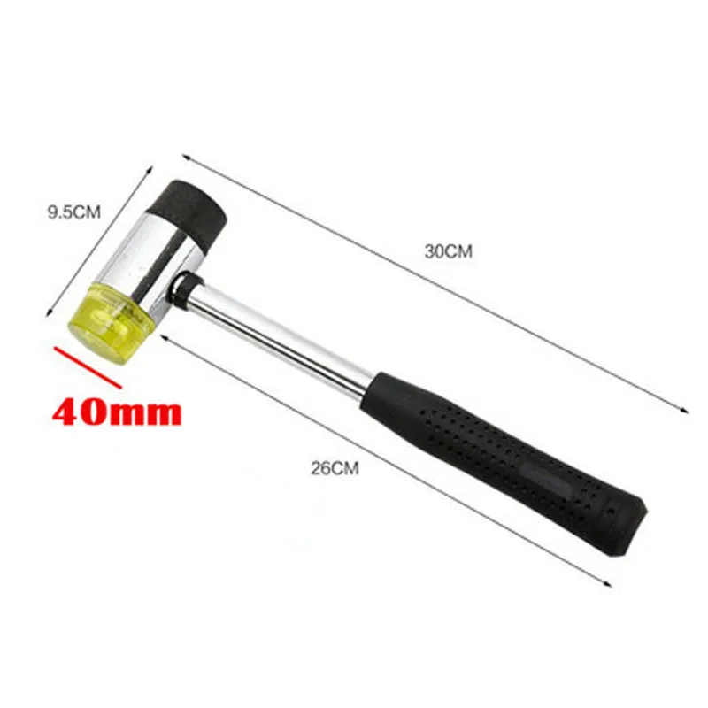 Double-Face Rubber Mallet with Soft and Hard Tips, Non-Slip Rubber Handle for Soap Making , Leather Crafts, Jewelry Tools