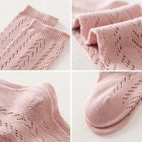 Children Socks For Girls Knitted Cotton Long Tube Socks Knee High Toddler Princess Socks Baby Summer Hollow Out Infant Socks 6