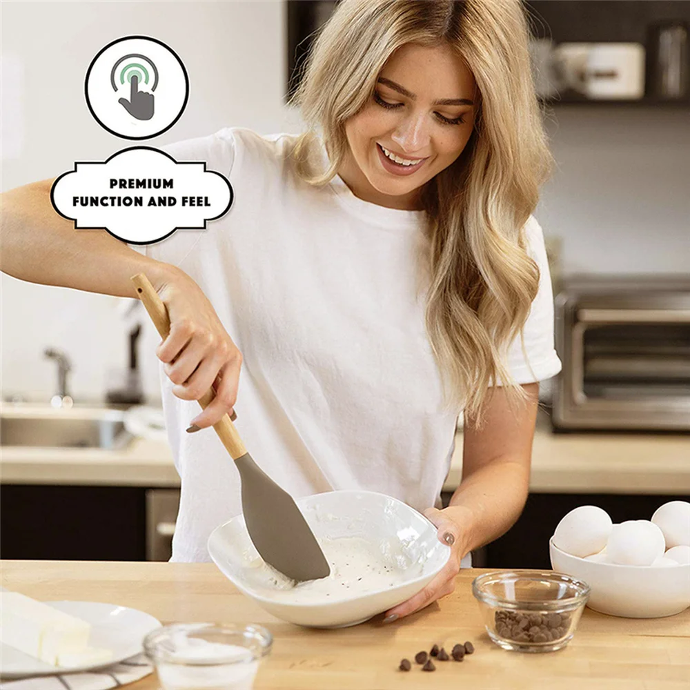 Силиконовая кухонная утварь 1 шт. кухонные инструменты лопатка щипцы ложка для