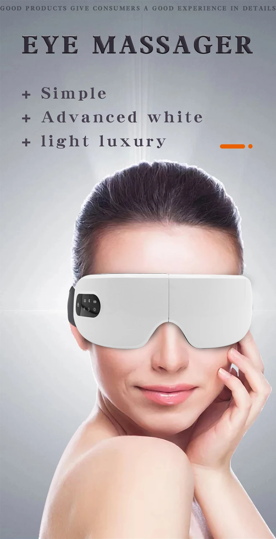 Wireless Eye Massager with Heat, Built-in Bluetooth Music
