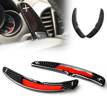 

Car Steering Wheel Shift Paddles For Panamera/Macan/Cayenne/Porsche 911/Carrera 991/Boxster/Cayman 718 2016-17 Real Carbon Fiber