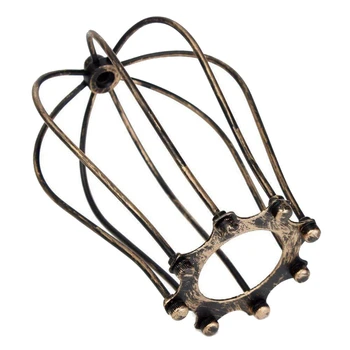 

Lamp Shade Retro Metal Wire Cage Shaped Hanging Pendant Light Shade Chandelier Lamp Cover Without Bulb Wall Light Covers