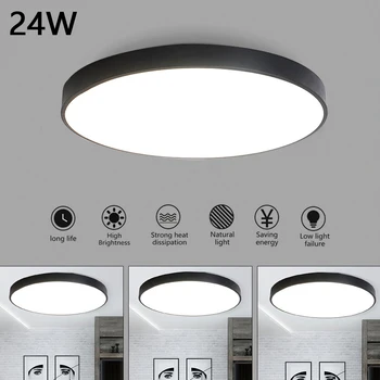 

Ultra-Thin LED Celling Light 24W Round Tie Yi White Frame For Living Room Bedroom kitchern Home Lamp Lighting AC 220V