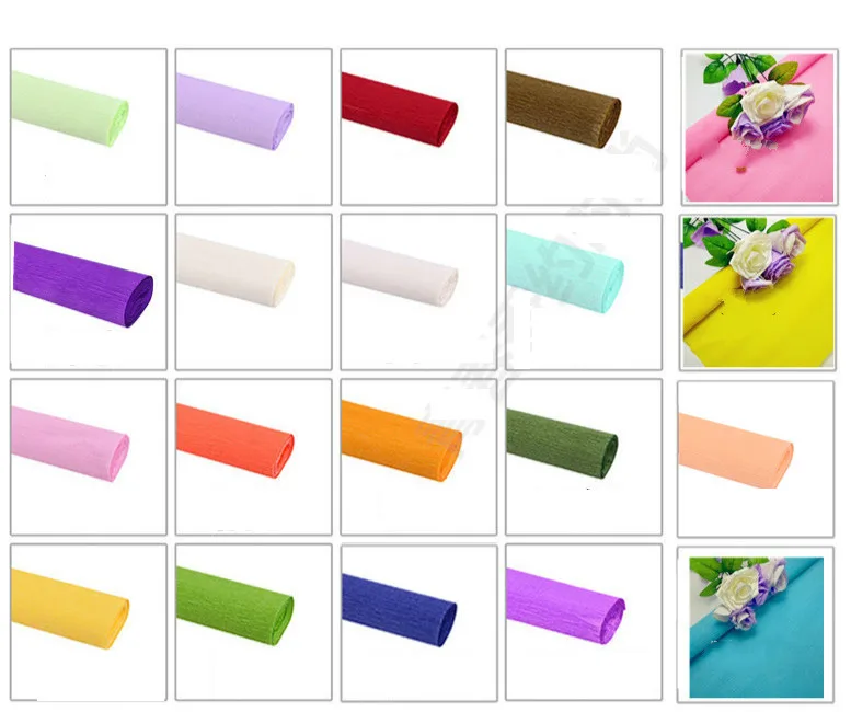 Pano de Fundo Origami Decorativo Crinkled Crepe Papel Artesanato Faça Você Mesmo Flor Fazer Embrulho Dobra Scrapbooking Festa Decoração 10 Folhas - Lote 2 flor fazer embrulho dobra scrapbooking festa pano