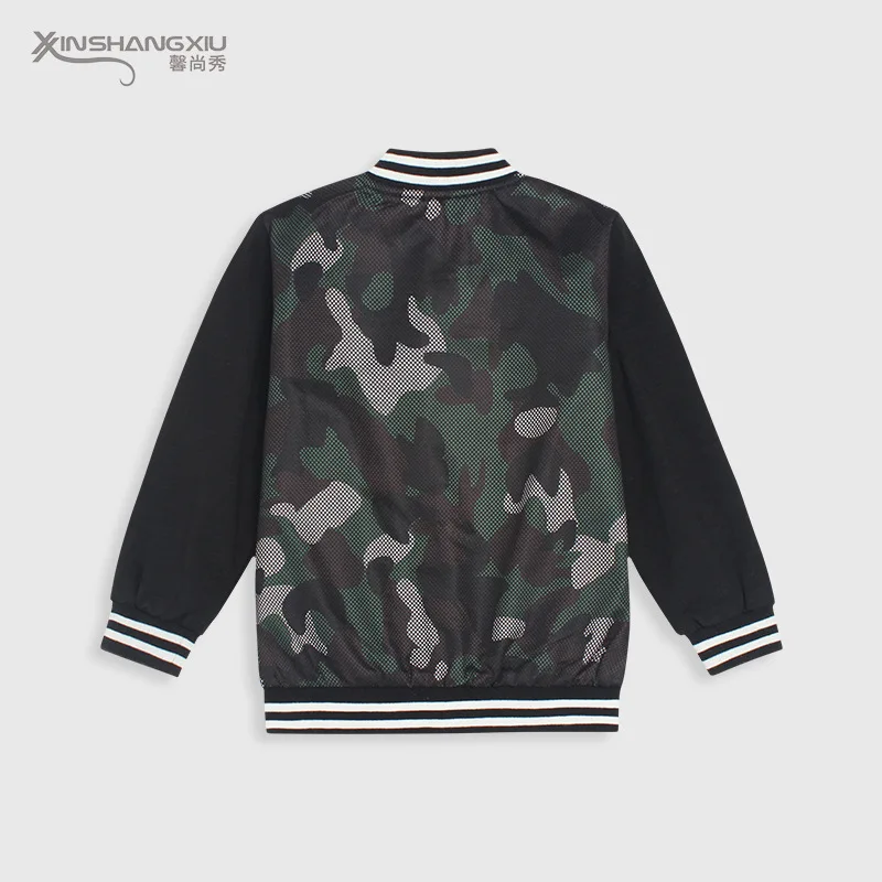 

2019 Autumn Clothing New Style Children Baseball Uniform-Style Camouflage Stand Collar Jacket BOY'S Coat Korean-style Medium-sma