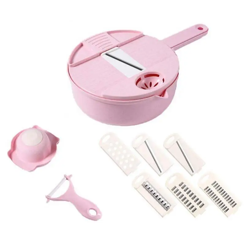 12 in 1 Pink Резка овощей, картофеля Овощечистка Slicer лук терке 12in1 Кухня аксессуар - Цвет: 12 in 1 Pink
