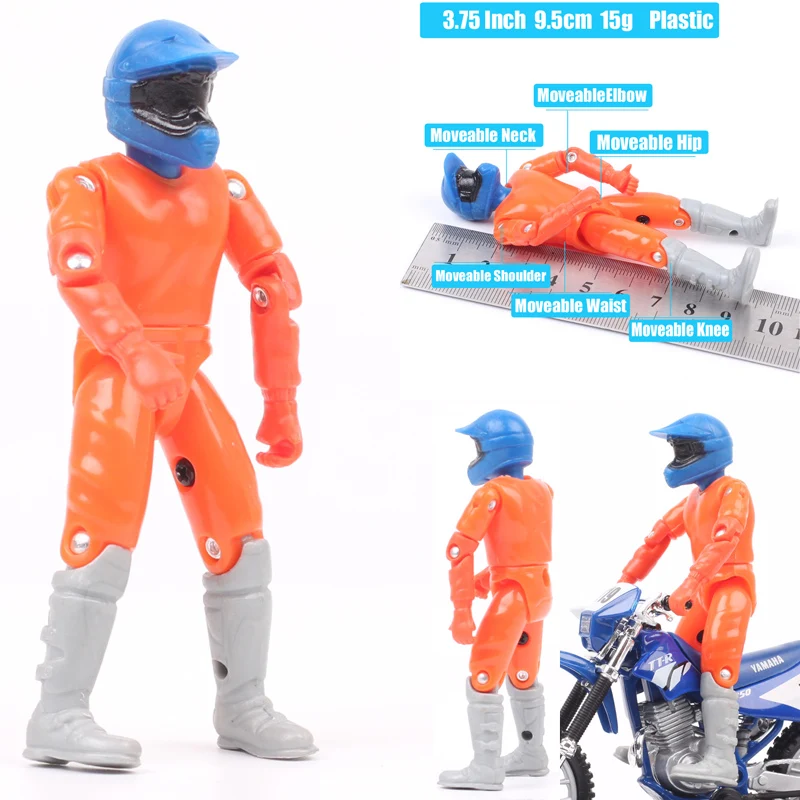 1pcs 1/18 scale 3.75 inch racer action figure moveable joints for motorcycle rider bike Diecast Toy Vehicles model Soldier Army pixar cars diecast Diecasts & Toy Vehicles