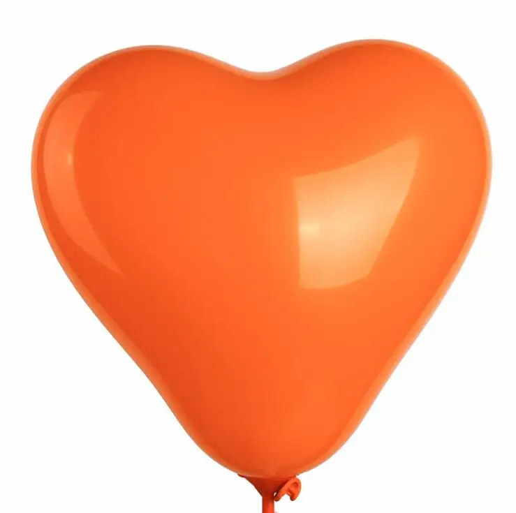 orange 10 шт. 10 дюймов любовь в форме сердца латексные воздушные шары День рождения Декорации на свадьбу, вечеринку помолвка День Святого Валентина воздушный шар поставки - Цвет: orange
