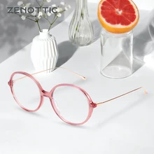 ZENOTTIC компьютерные очки, очки, женские очки, оправа, круглые очки с полной оправой, очки, поддельные очки, модные аксессуары