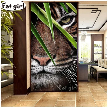 

square round Large size Domineering tiger diamond painting Embroidery diy 5d cross stitch mosaic Pack diamond tools wall art