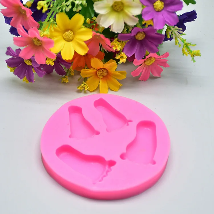 Поднимите Kay DIY пекарня 4 отверстия ноги моделирование украшение торта мастикой глина Жидкая силиконовая форма