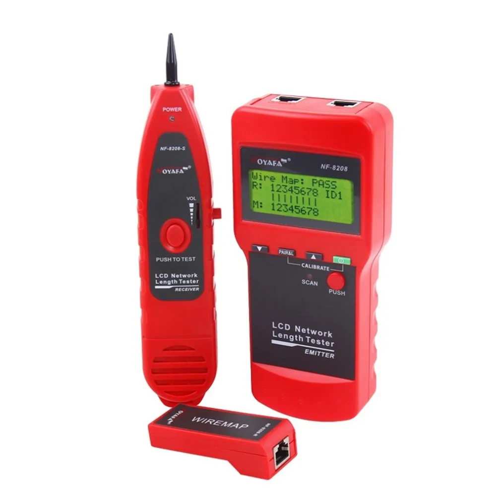Noyafa NF-8208 Многоцелевой ЖК-дисплей сетевой тестер телефонных кабелей трекер линия искатель провода тестер локатор кабеля