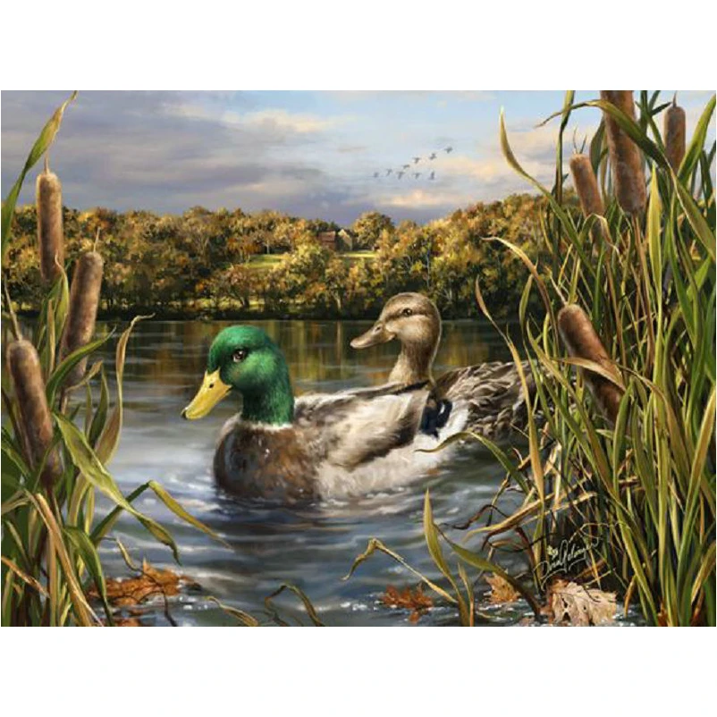 5D DIY Full Round Drill Diamond Painting Wild Duck Cross Stitch Mosaic Kit 5D DIY Full Round Drill Diamond Painting Wild Duck Cross Stitch Mosaic Kit
