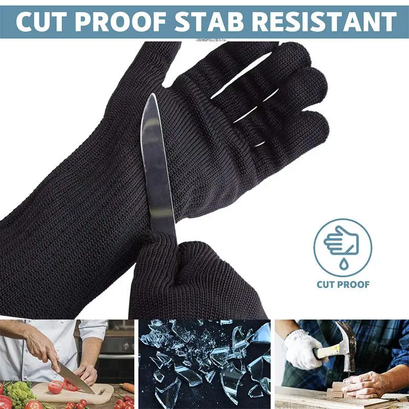 

Durable 5 Level Polyester Long Sleeve Gloves Glass Industry Stab Resistant Gloves Cut Resistant Gloves Protection Cutting Tool