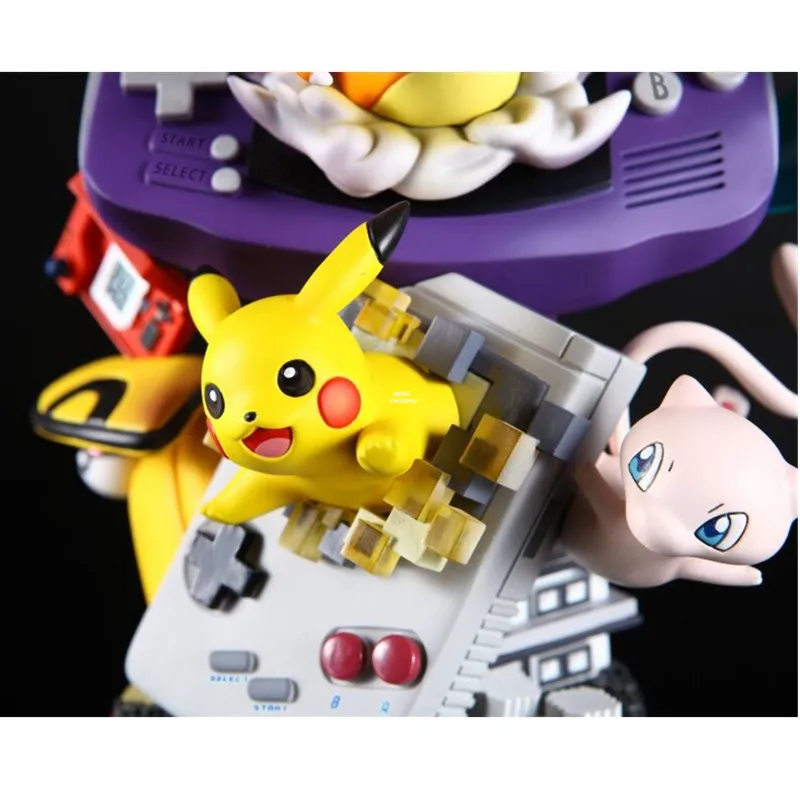 9" Cartoon Animal Statue Pikachu Bust Charizard Full-Length Portrait Feature Decoration GK Action Figure Toy BOX 23CM V664