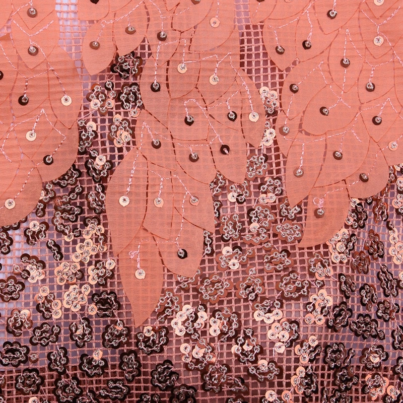 Kalume Новое поступление 3D африканская сухая кружевная ткань вышивка французская Сетка кружевная ткань с блестками для нигерийских вечерних платьев F1798
