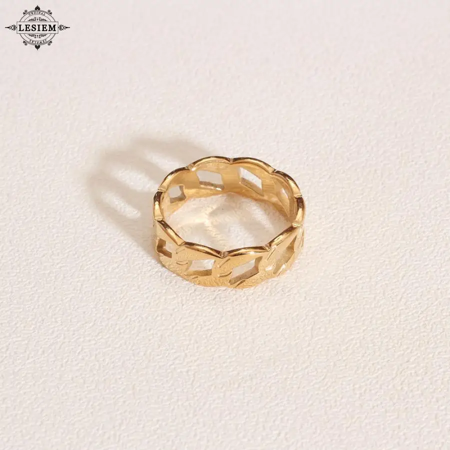 

Мужское кольцо с круглым и волнистым покрытием, из золота 18 К, размер 6, 7, 8, LESIEM, 2021