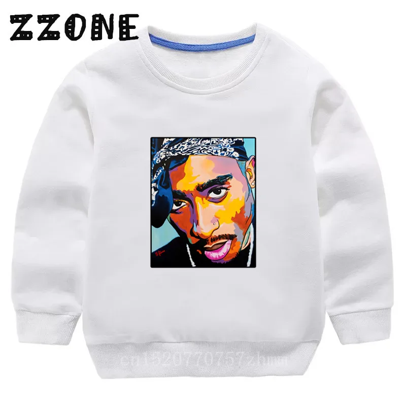 crianças hoodies crianças tupac hip hop swag sweatshirts criança bebê algodão pulôver topos meninas meninos roupas de