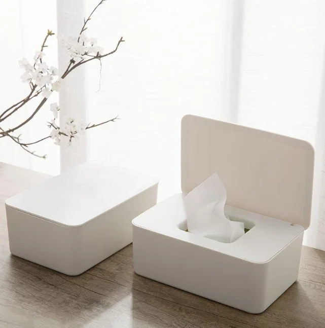 

Wet tissue box desktop seal Baby wipes paper storage box household plastic dust-proof with lid tissue box