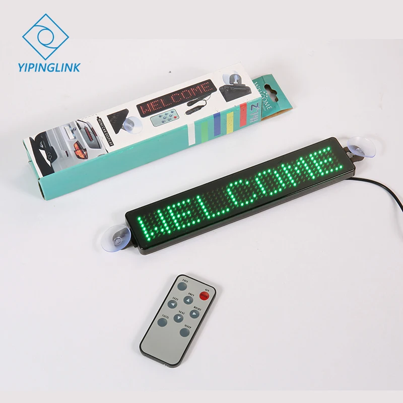 

Car LED display scrolling text vehicle red blue green yellow white color LED display message sign portable advertising board