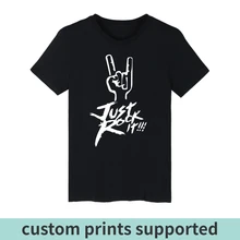 Альбом Just Rock It, футболка с коротким рукавом, Мужская брендовая летняя футболка в стиле хип-хоп, Мужская забавная популярная группа 4XL, хлопковая футболка для мужчин с круглым вырезом