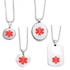 Free Engraving Unisex Stainless Steel Medical Alert ID Necklace Health Emergency Identification Pendant Necklaces Jewelry 1