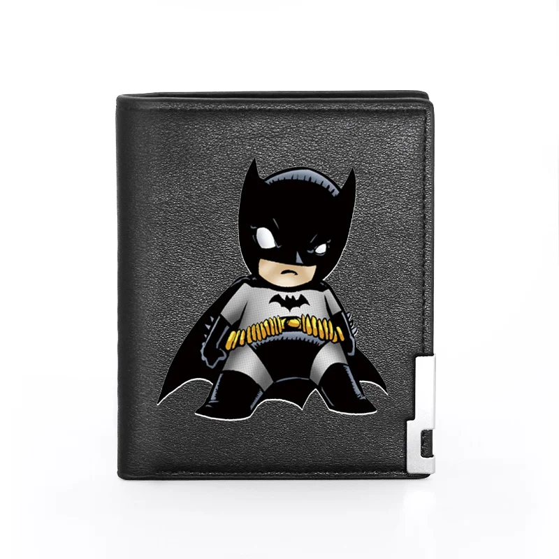 

Classic Fashion Cute Batman Printing Men's Wallet Leather Purse For Men Credit Card Holder Short Male Slim Coin Money Bags