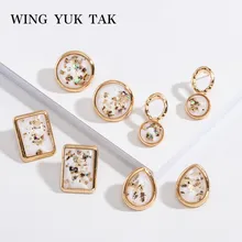 Винг ЮК так винтажные геометрические серьги для женщин Boho красочные корейские серьги-гвоздики Brincos модные ювелирные изделия