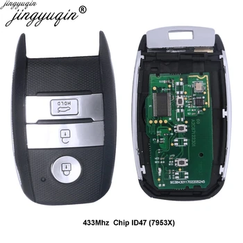 

jingyuqin Car Remote Smart Key Suit for KIA K5 Sportage Sorento Rio after 2016 Year ID47 Chip 433Mhz