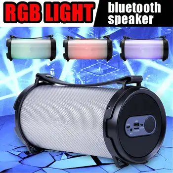 

5V 12W Portable bluetooth Speaker RGB Lights Wireless Loudspeakers Party HIFI Stereo Music Surround Outdoor Heavy Bass Speaker