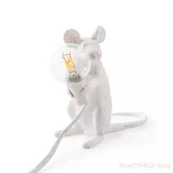 

Modern SELETTI Mouse Table Lamp LED Resin Mouse Lamps Desk Nordic Kids' Room Decor Home Lights Lamp Table Led EU/AU/US/UK Plug