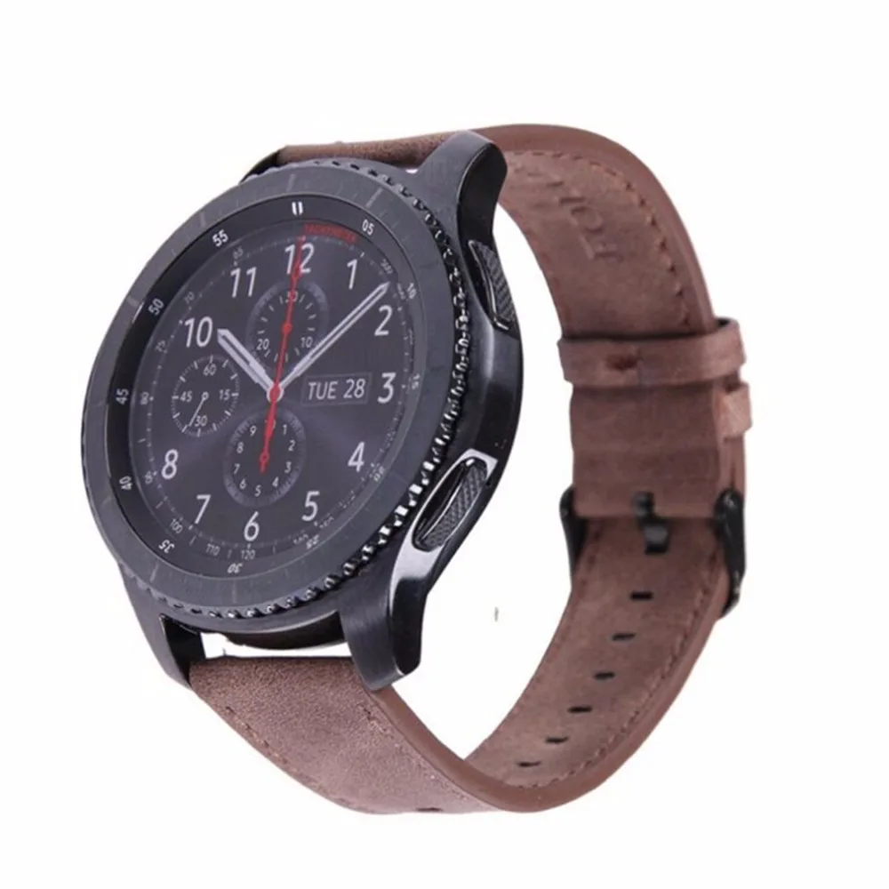 Кожаный ремешок для gear S3 ремешок для samsung Galaxy watch 46 мм 22 мм ремешок для часов huawei watch gt ремешок Ретро ссылка браслет