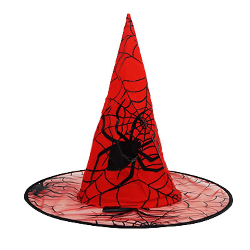 Witch Hats Masquerade Ribbon Wizard Hat Adult Kids Cosplay Costume Accessories Halloween Party Fancy Dress Decor