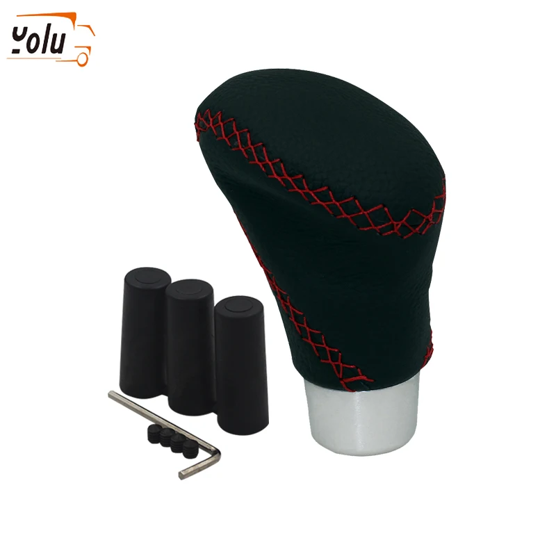 

YOLU Universal Manual and Automatic Car Gear Shifter Shift Lever Knob Cover Leather only fits for circular gear lever