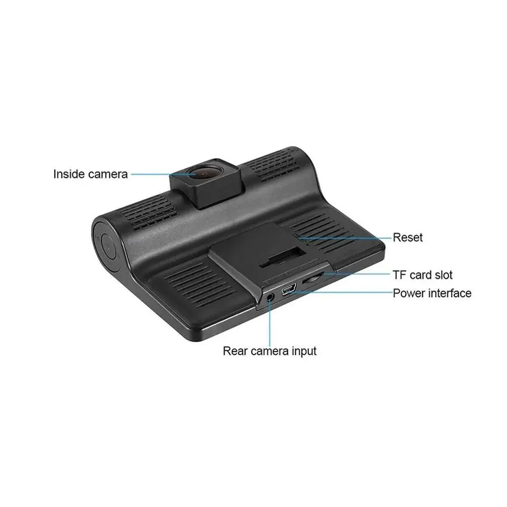 Tanie 4 Cal podwójny obiektyw Hd 1080P wideorejestrator samochodowy kamera do rejestracji wideo widok z tyłu kamera wideo czujnik G wideo o wysokiej rozdzielczości