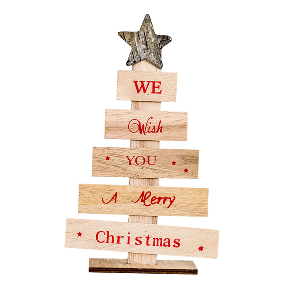 Рождественская вечеринка, рождественская елка, деревянные Мини Обои для рабочего стола, веселые вечерние украшения, покрытие, подвеска, Рождественская часть, Рождество 19Oct4 - Цвет: B