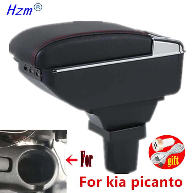 Für kia picanto Armlehne Box Für kia picanto Auto Armlehne Center console  zentralen Speicher inhalt Lagerung box mit usb-schnittstelle - AliExpress