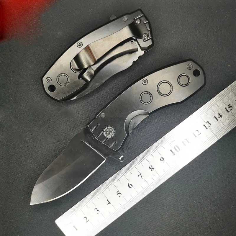 

High quality Mini Pocket Hunting Knife Tactical Survival Knives 440C Blade +Stainless steel handle Camping defensive EDC tools