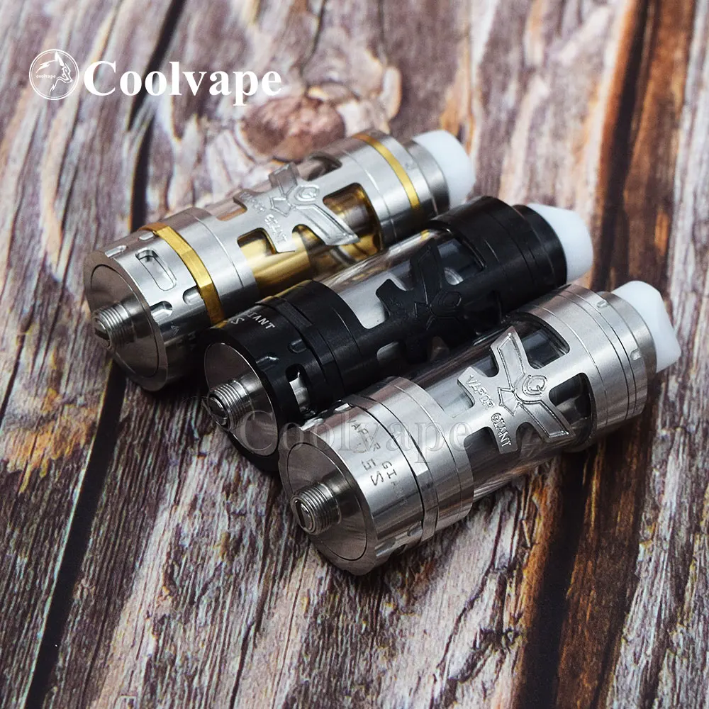 

coolvape vapor gaint v5S 23mm RTA e-cigarette 6ML 316ss adjustable bottom airflow Single coil Atomizer VS thc tauren rta