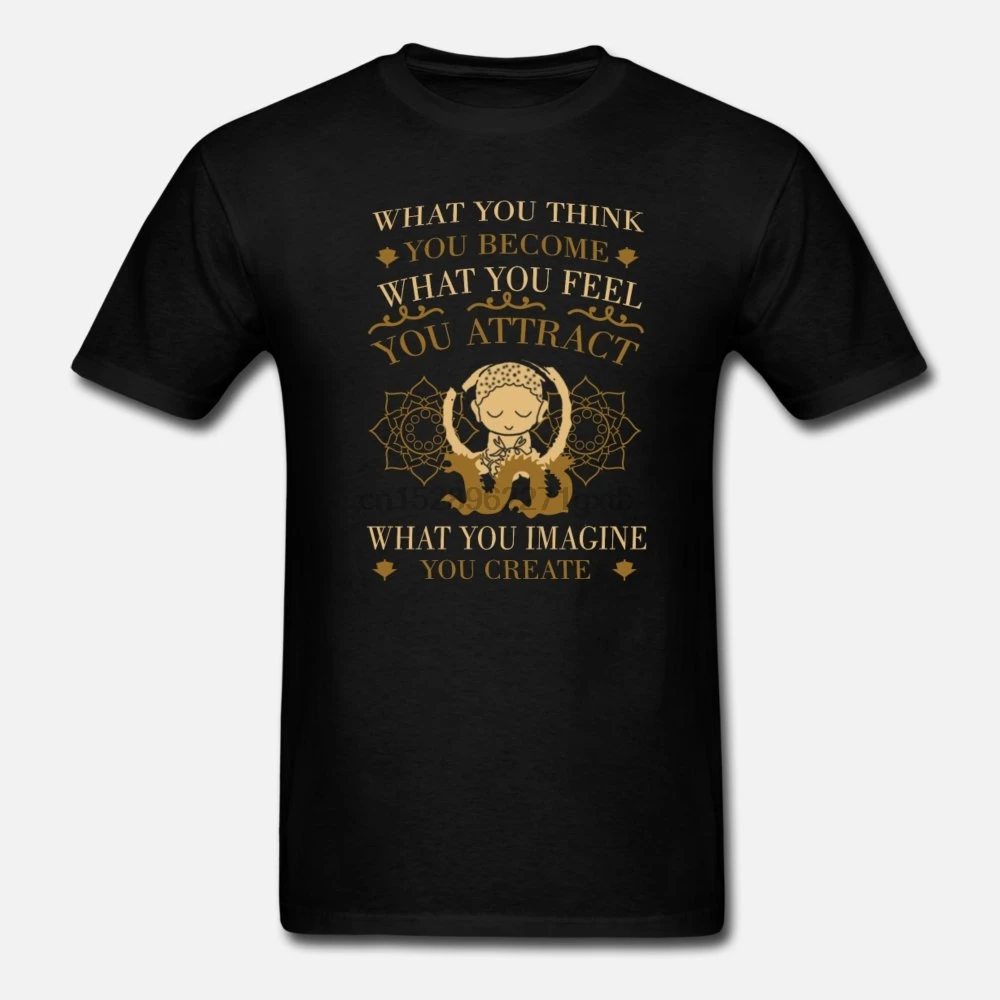 Мужская футболка Будда-What you think become awesome Футболка женская |