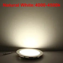 Sleek LED Panel Light with Driver - Recessed Ceiling Lamps - 3w (WHITE)