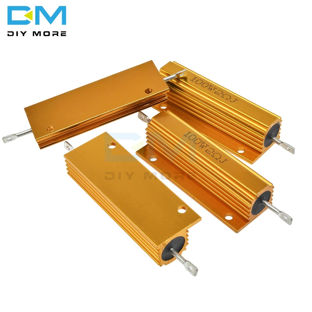 Wirewound Resistor 0.5R 1R 2R 4R 6R 8R 10R 20R 100W 5% +5%-5% Aluminum Shell Housed Case Power Wirewound Resistor 0.5-100 Ohm