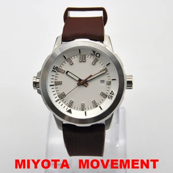 

Corgeut 44.5mm Rubber Strap Men's Automatic Mechanical Watch Watch Date Waterproof Luminous High-quality MIYOTA Movement