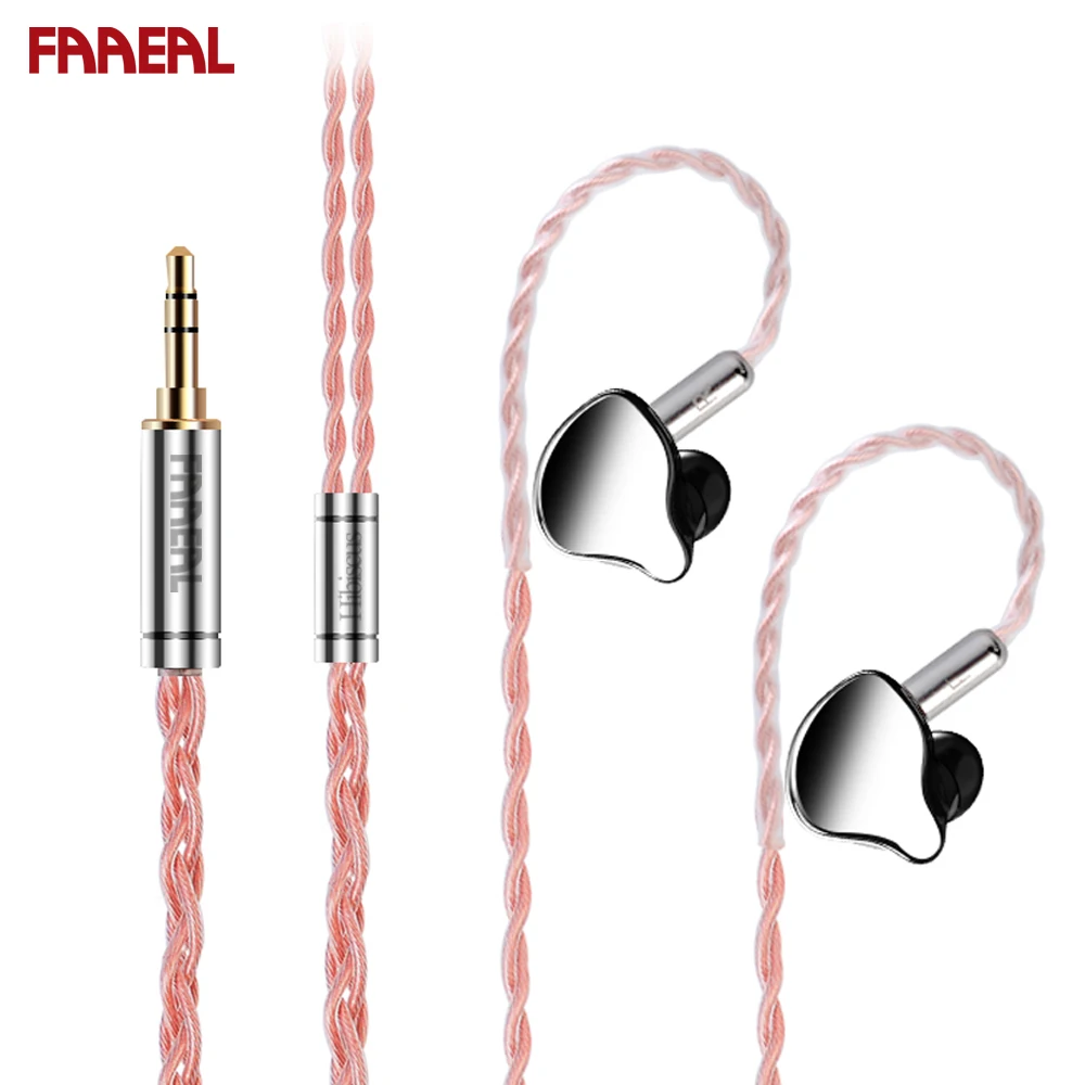 Карбоновые диафрагменные динамические наушники AK FAAEAL-Hibiscus 10 мм Hi-Fi