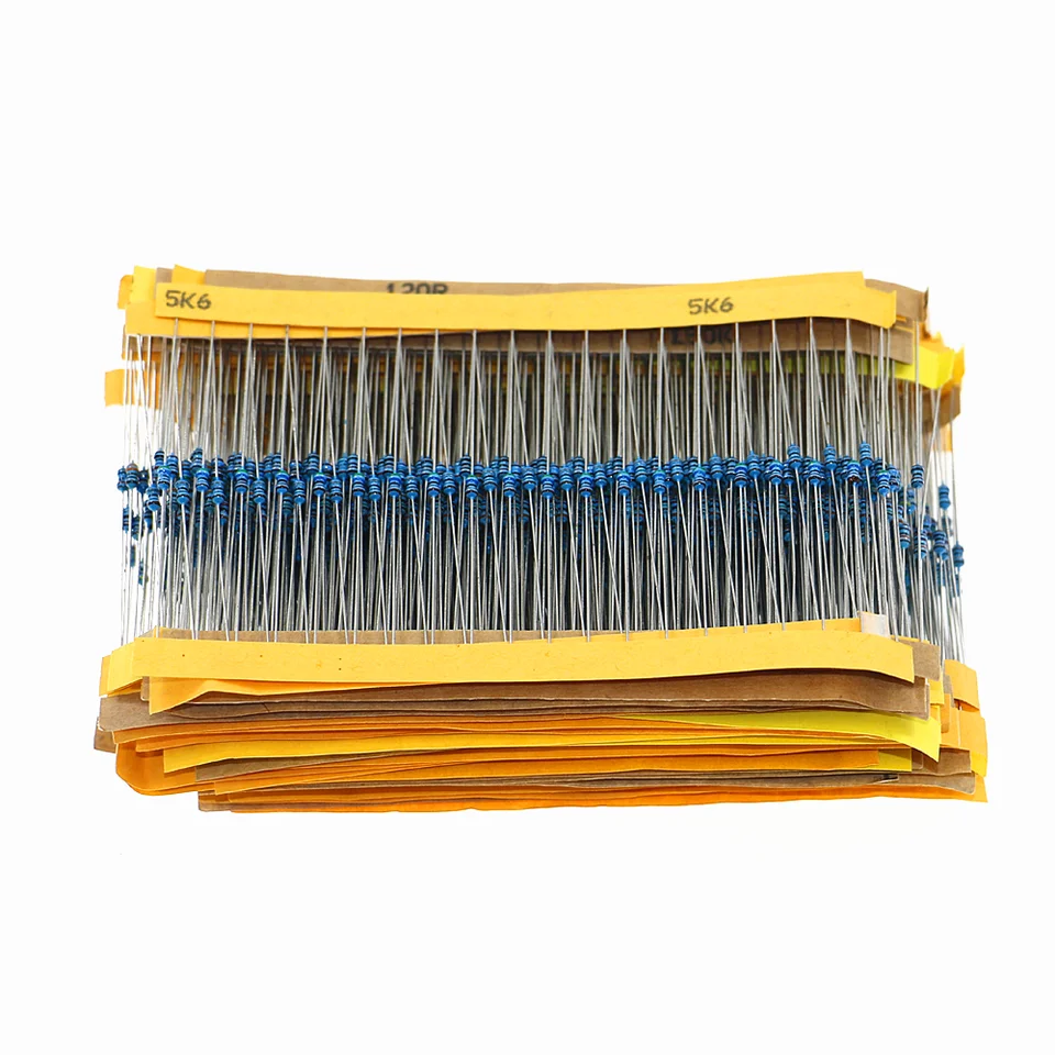 EDGELEC 100pcs 56 Ohm Resistors - 1/2 Watt (0.5W) Metal Film, ±1% Tolerance, For Electronics & Arduino Projects