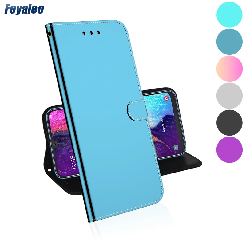 Зеркальный кожаный чехол для Samsung Galaxy Note 10 S10 S9 S8 Plus A10 A10S A20 A20S A70 A30 A30S A40 A50