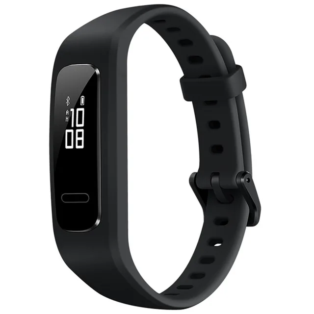 Black Смарт-браслет huawei Band 3e 0," цветной сенсорный экран 50 метров Водонепроницаемый умный спортивный мониторинг сна - Цвет: Black