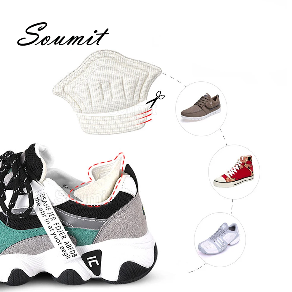 

Women Insoles for Sneakers Heel Protector Adjust Size Heels Liner Grips Hard-Wearing Pads Pain Relief Foot Care Inserts Sticker